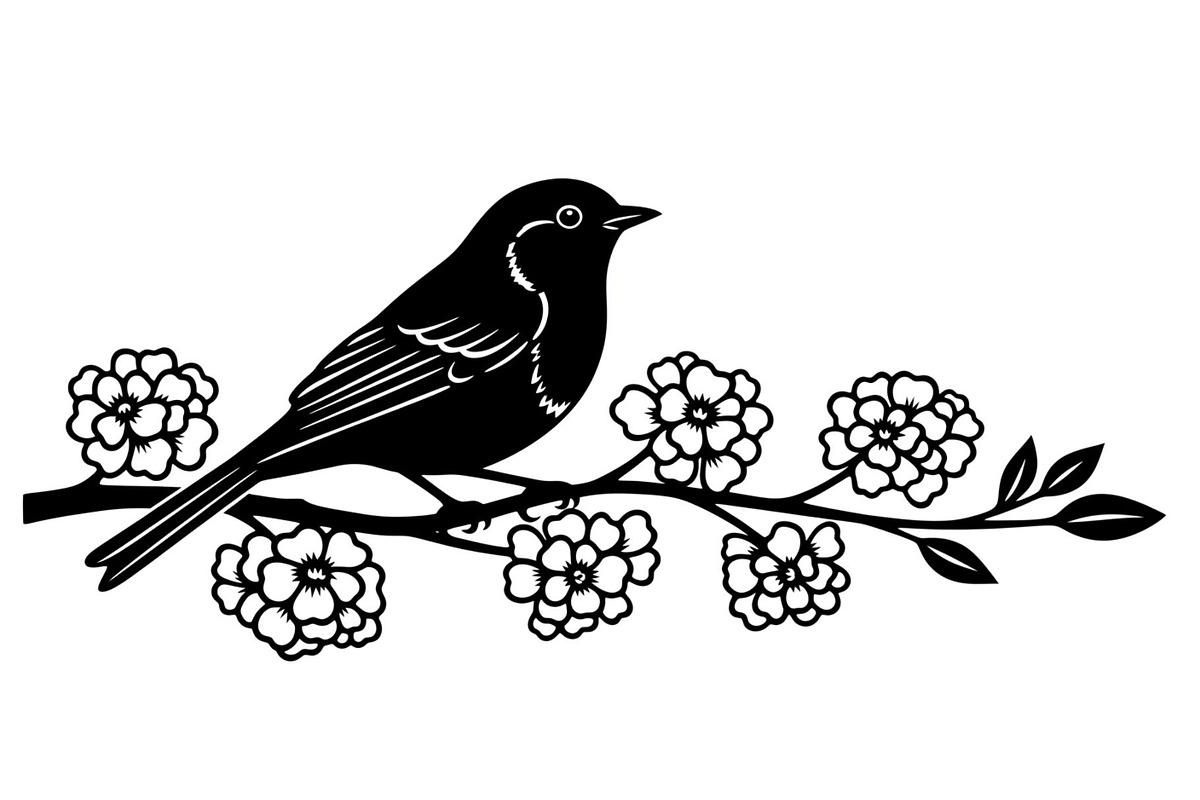 Bird Branch Silhouette Bundle, an Illustration by yasushie (Photo 16 of 31)