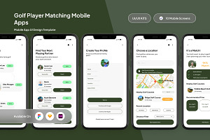 Golfee Golf Player Match App, an App Template by trabaskriya