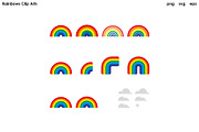 Rainbows Clip Arts - PNG, SVG, EPS, an Illustration by Kessens (Thumbnail 2 of 3)