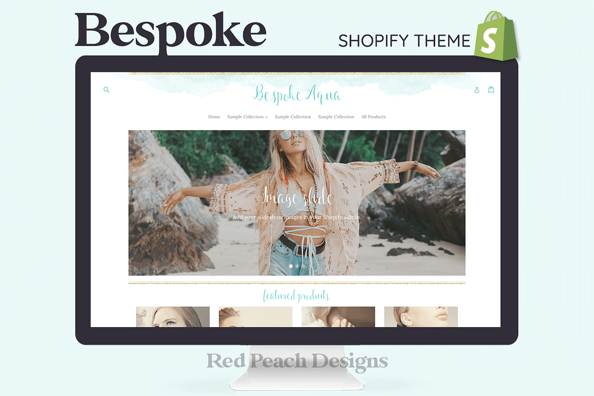 Bespoke Aqua Shopify Theme, a Shopify Template by Lavender Skye Studio (Photo 1 of 2)