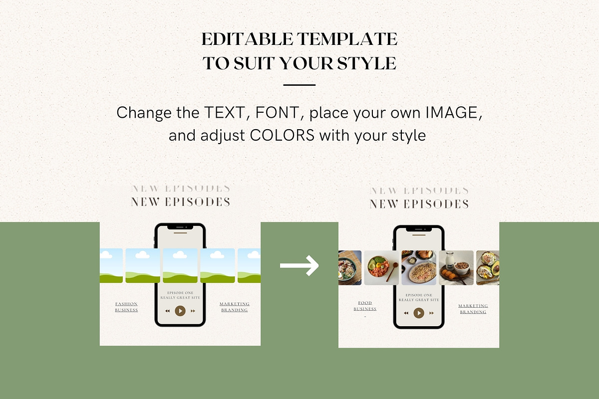 Matcha Latte Instagram Bundle| Canva, a Social Media Template by DesignbySamVN (Photo 9 of 10)