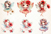 Flower glitter Fairy Clipart, an Illustration by DreamCafeArt (Thumbnail 4 of 7)