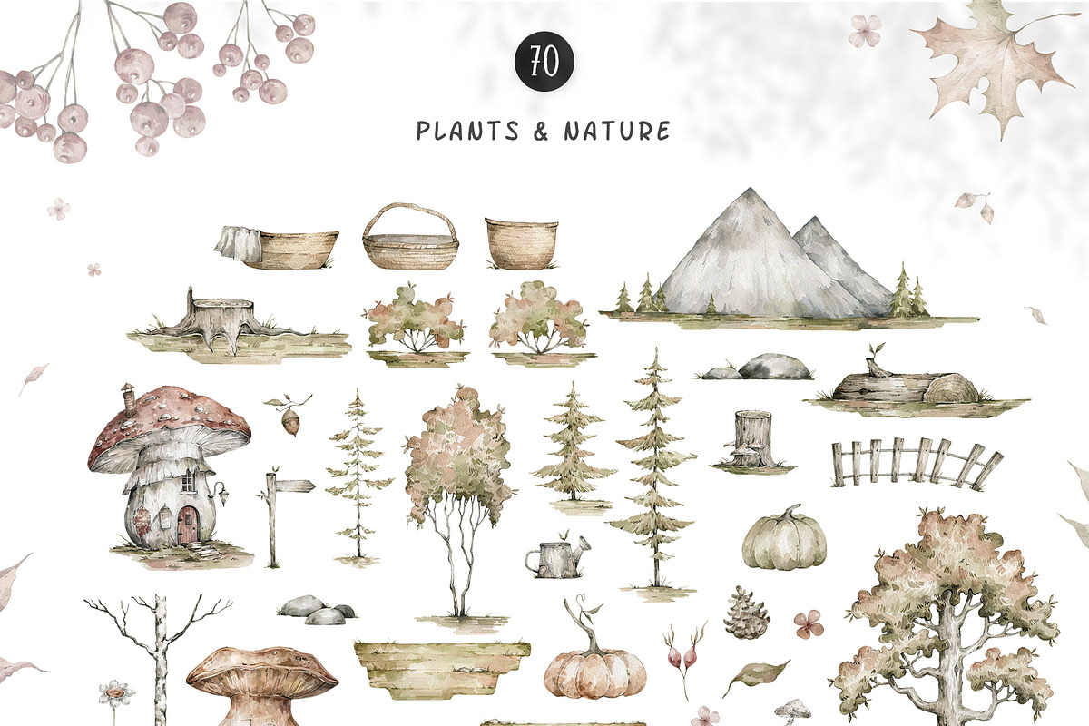 Autumn Forest. Watercolor animals, an Animal Illustration by Kreker Kate (Photo 9 of 9)