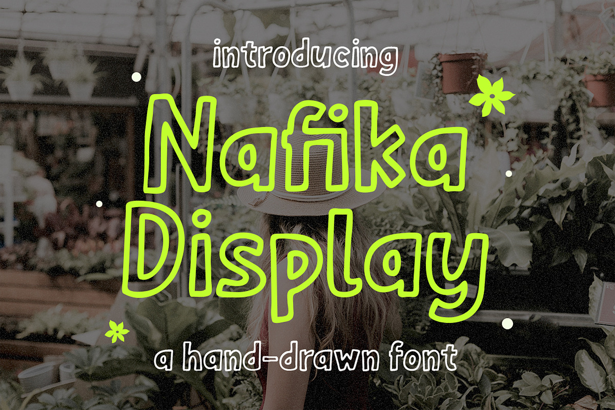 Nafika Display Hand-Drawn Font, a Font by Haps Space (Photo 1 of 8)