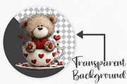 Whimsical Valentine Teddy Bear, an Illustration by Canvas Craft (Thumbnail 2 of 6)
