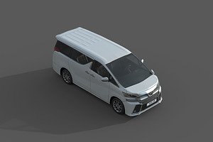 Low Poly Car - Toyota Vellfire 2015