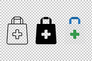 Medical Bag Icon Vector Pack, an Object Graphic by Artonix (Thumbnail 3 of 3)