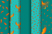 Phoenix. 5 vector patterns + bonus, a Pattern Graphic by Alla_Ri_Shop (Thumbnail 2 of 6)