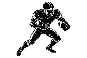 American football player, an Illustration by Mark1987