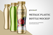 Metallic Plastic Bottle Mockup, a Packaging Mockup by Green Art (Thumbnail 1 of 3)