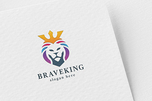 Brave King Lion Logo, a Branding & Logo Template by Design_Planet