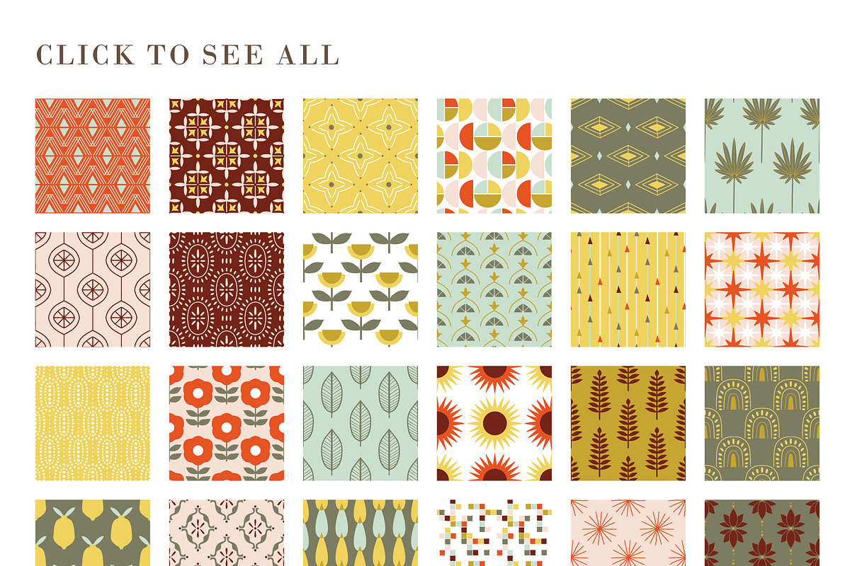 MID-CENTURY pattern collection, a Pattern Graphic by Lena Nikolaeva (Photo 6 of 6)