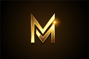 Golden MM Logotype, a Branding & Logo Template by Luis Muniz (Thumbnail 1 of 2)