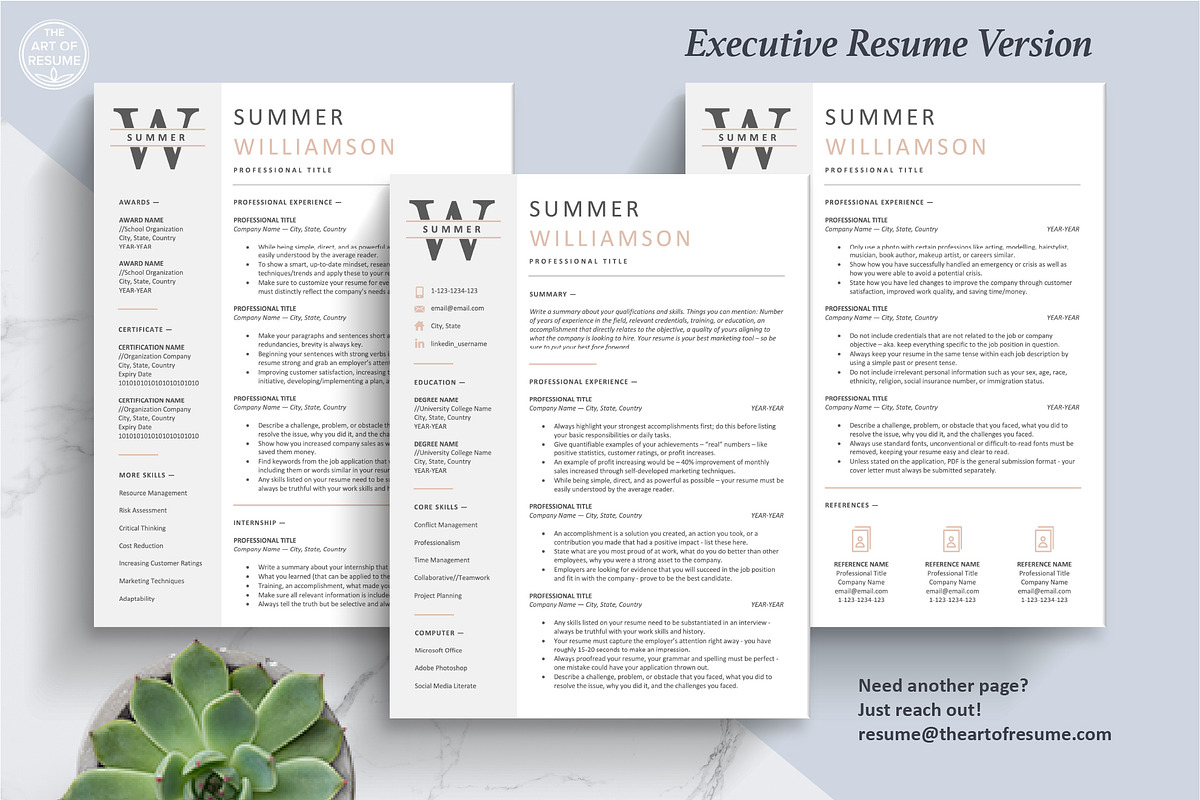 Modern Resume Template | CV Design, a Resume Template by The Art of Resume (Photo 5 of 8)