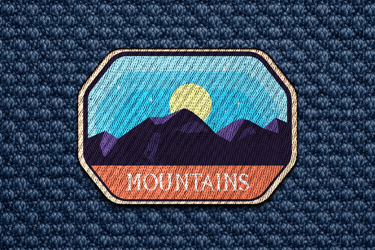 Embroidery Patch Mockup, a Layer Style Add-On by studiogstock (Photo 1 of 3)