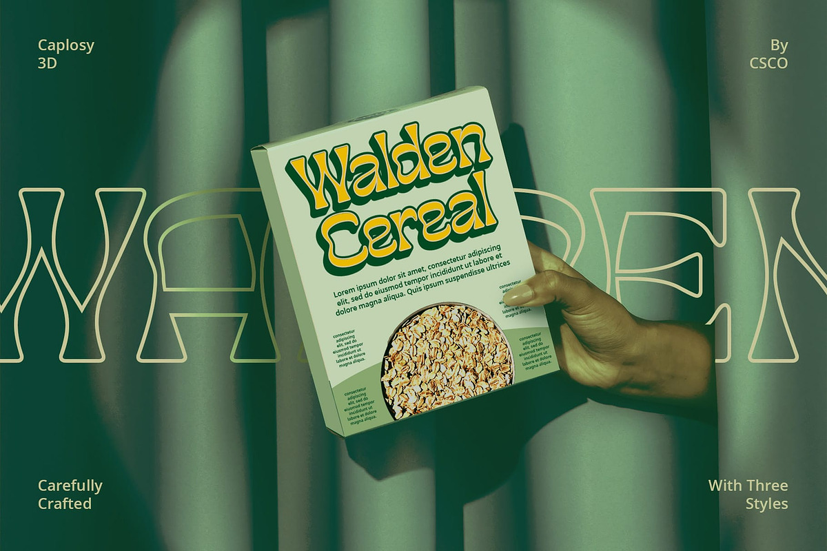 Caplosy 3D, a Sans Serif Font by Craft Supply Co. (Photo 8 of 8)
