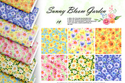 Watercolor Flowers Seamless Patterns, an Illustration by OlDm_Shop (Thumbnail 1 of 10)