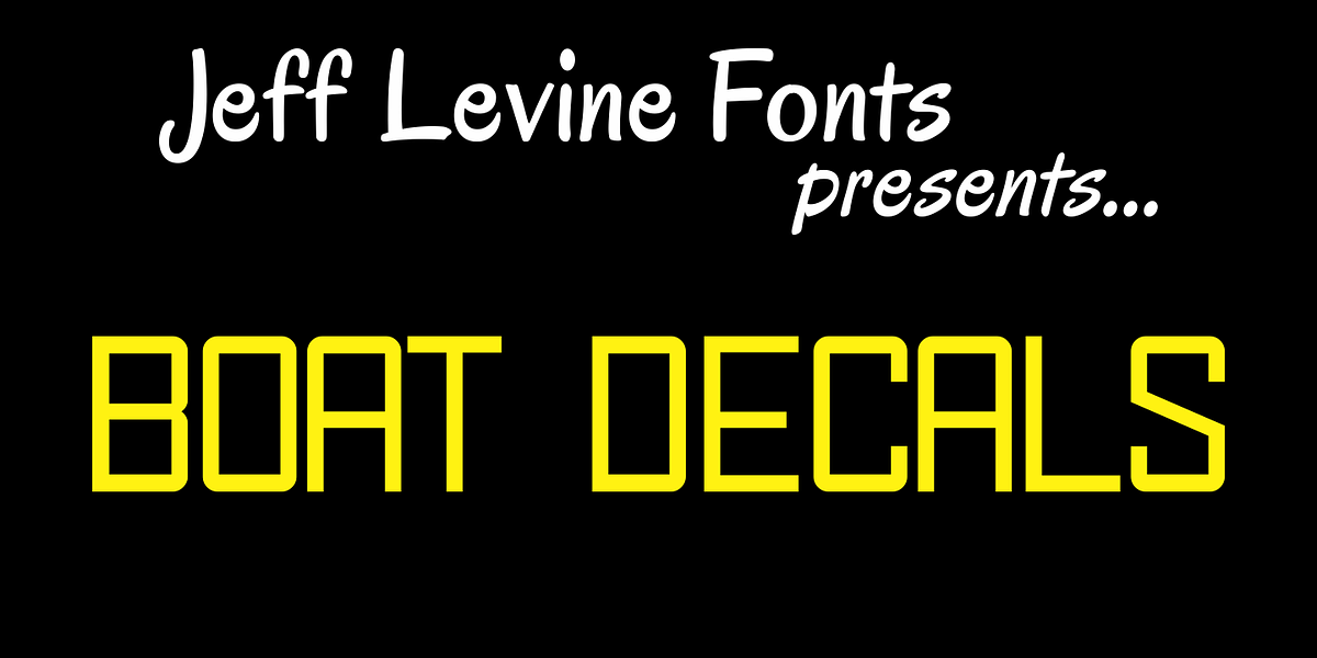 Boat Decals JNL, a Sans Serif Font by Jeff Levine Fonts