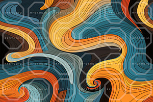 RETRODELIC ART. Seamless Patterns