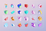 GEO/3D 220+ Colorful illustrations, an Object Graphic by assetpro.design (Thumbnail 14 of 17)
