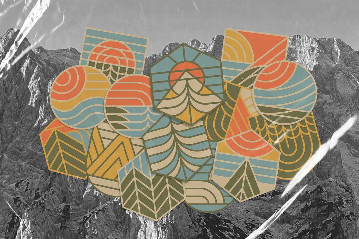 Abstract Outdoor Badges, an Illustration by Firowerk (Photo 6 of 8)