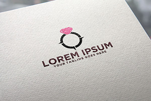 Ring Compass red gemstone logo, a Branding & Logo Template by REDVY CREATIVE
