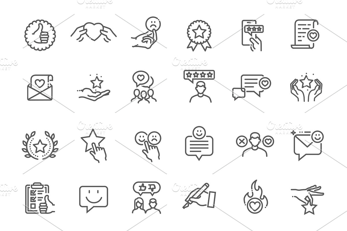 Customer Experience Icons Flat Icons, an Outline Icon by Tettygreen (Photo 2 of 2)