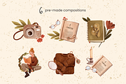 Vintage Girl Clipart. Dark Academia, an Illustration by Heartwarming Art (Thumbnail 8 of 10)