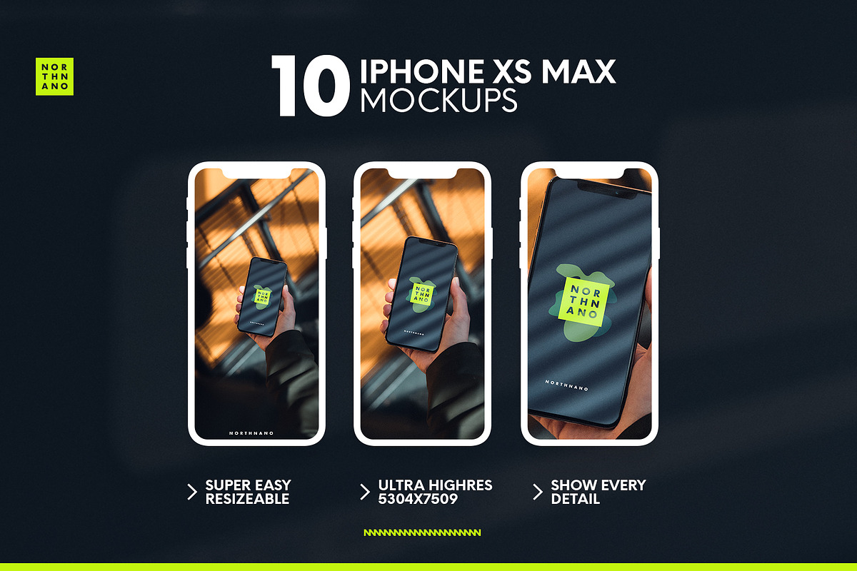 30%off - 10 iPhone XS MAX Mockups, an iPhone Mockup by North&Nano (Photo 3 of 6)