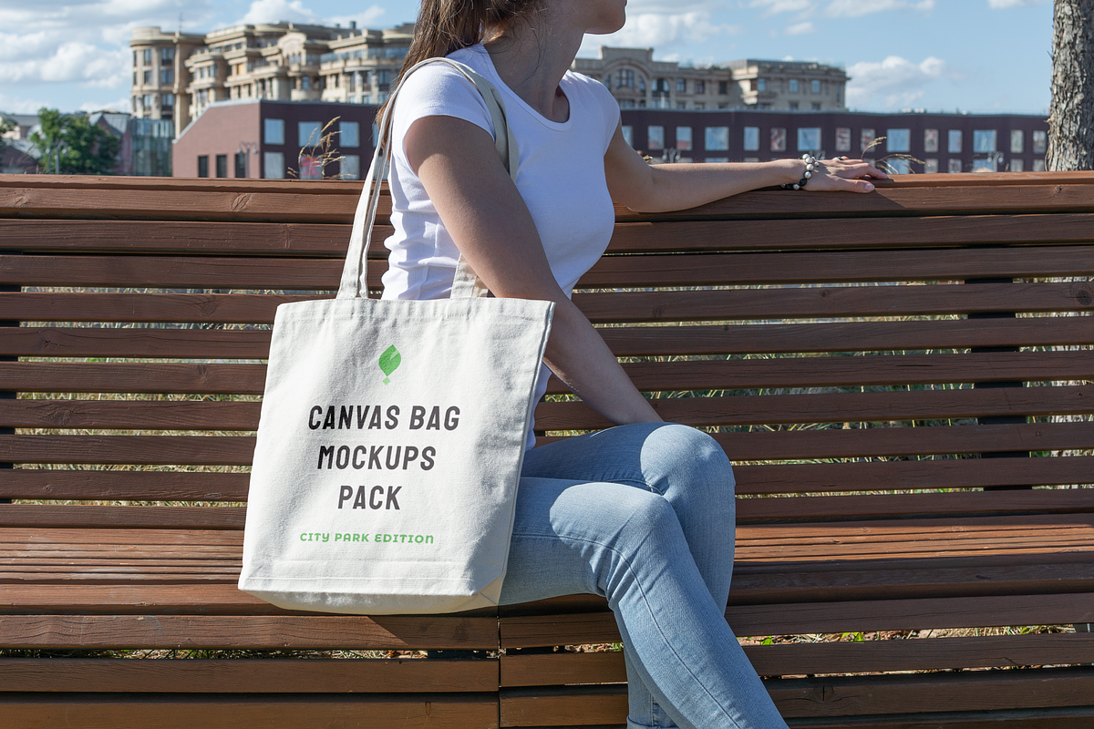 Canvas Bag Mockups - City Park Ed., a Shirt Mockup by BULBFISH (Photo 13 of 14)