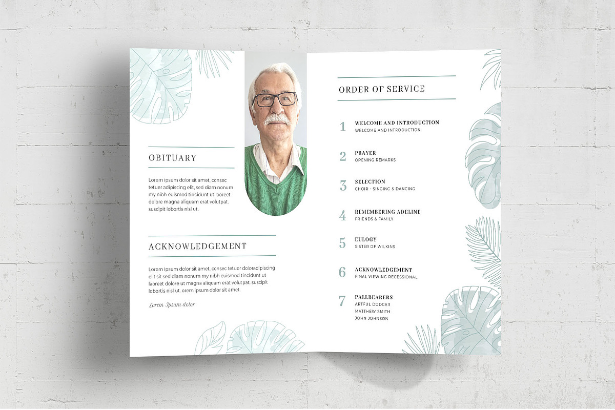 Funeral Program & Memorial Service, a Flyer Template by BrandPacks (Photo 6 of 8)