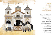 Golden Kingdom Storybook Clipart, a Decorative Illustration by The Dutch Lady Designs (Thumbnail 5 of 10)