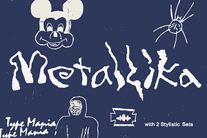 Metallika TM – Wicked Script Font, a Script Font by Type Mania