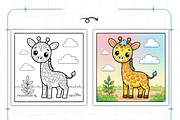 ADULT CUTE BABY ANIMALS COLORING PAG, an Animal Illustration by Ink Gallery (Thumbnail 5 of 9)