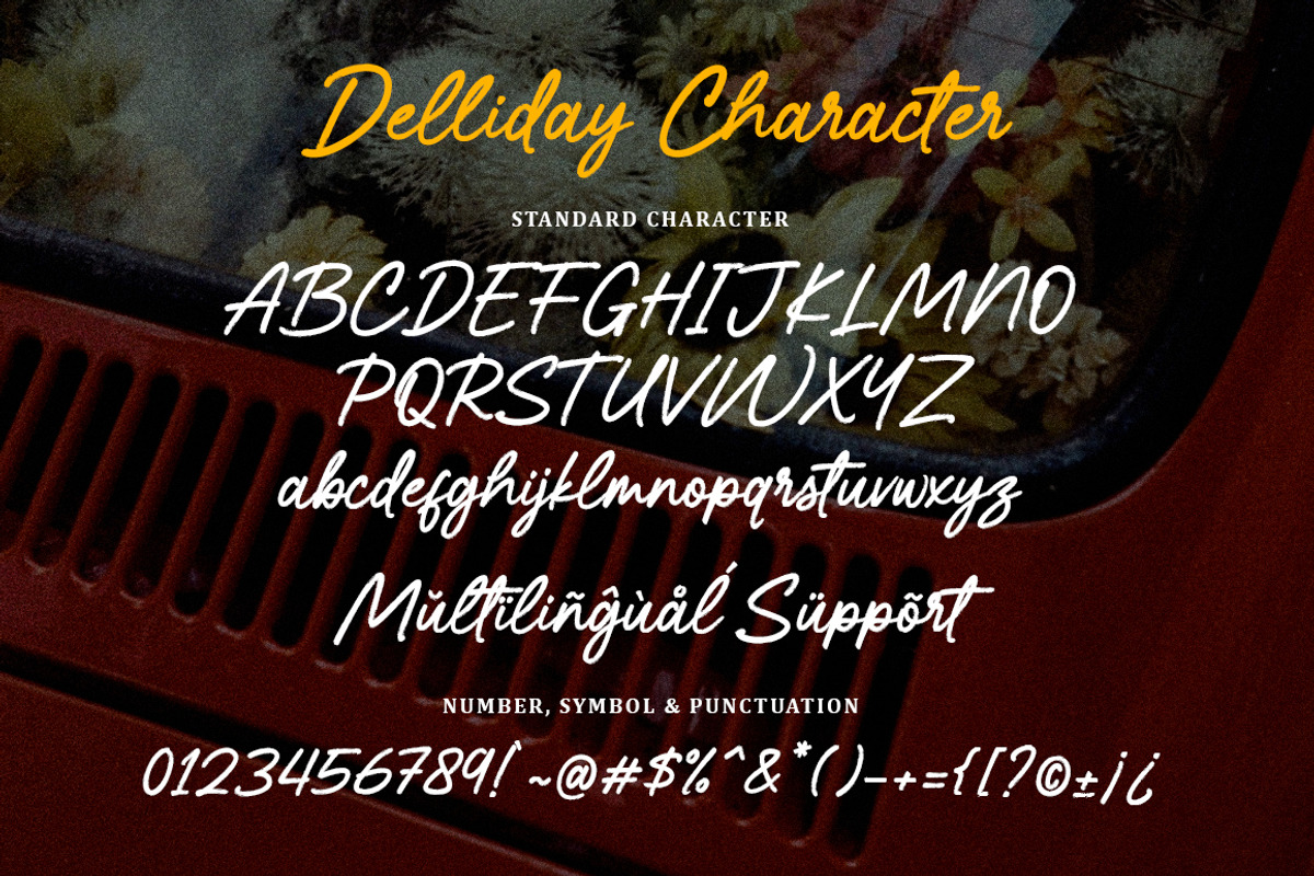Delliday Brush Script, a Font by Haps Space (Photo 7 of 8)