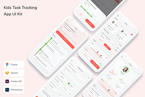 Kids Task Tracking App UI Kit