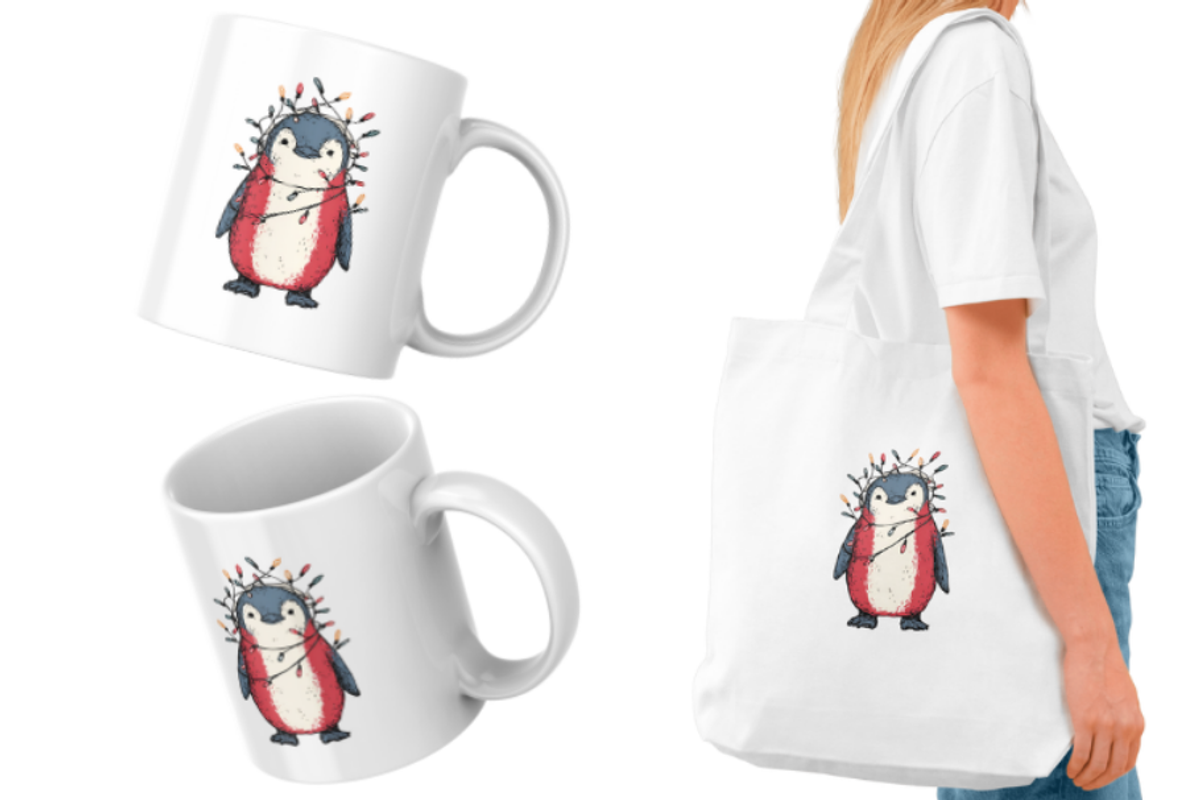 Christmas Penguin Clipart, an Illustration by Markicha Art (Photo 2 of 6)