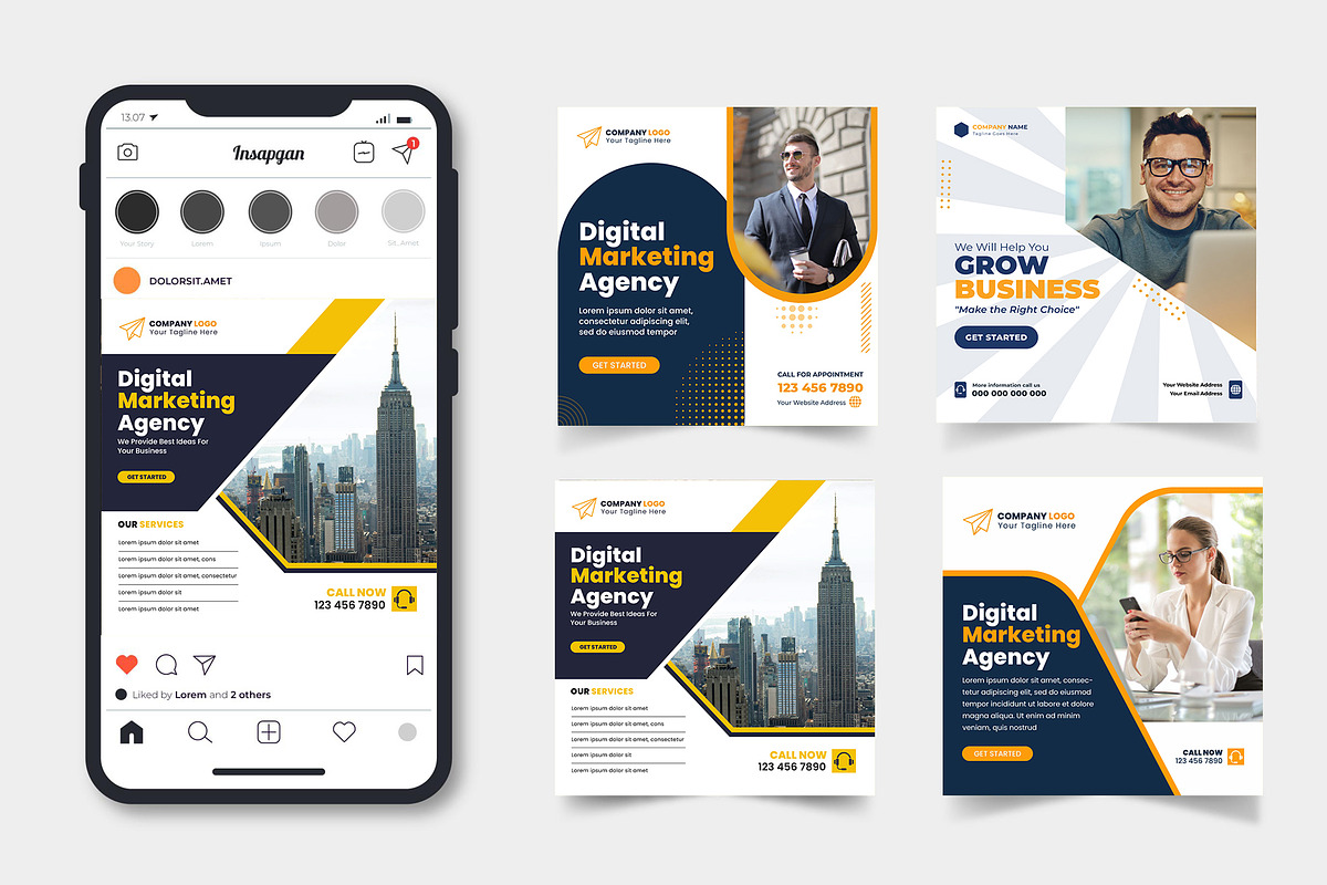 Digital marketing social media Post, a Social Media Template by nandinigraphics