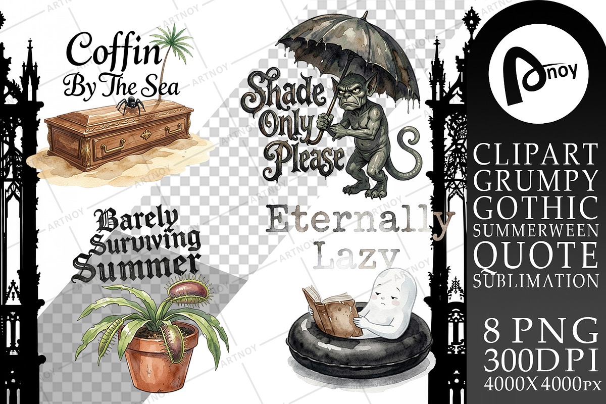 Summerween Goth Sublimation, a Seasonal Illustration by Artnoy (Photo 9 of 18)