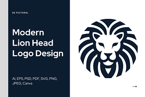 Modern Lion Head Logo Design, a Branding & Logo Template by Brand_Hero