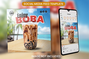 Enjoy Boba Feed Template Design