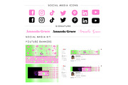 Pink and Green Brand Kit Canva, a Branding & Logo Template by CopertiniStudio (Thumbnail 5 of 8)