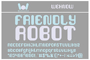 friendly robot font, a Font by weknow (Thumbnail 1 of 5)