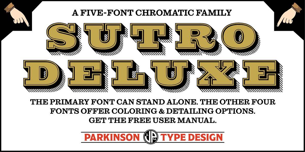 Sutro Deluxe, a Slab Serif Font by Parkinson Type Design (Photo 3 of 7)