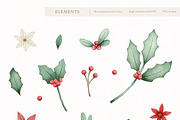 Watercolor Whimsical Christmas Set, a Decorative Illustration by Carol Lozove (Thumbnail 8 of 44)
