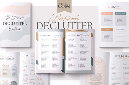The Ultimate Declutter Workbook, a Magazine Template by Marigold Studios