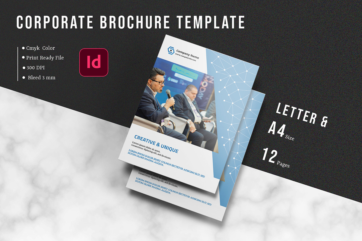 Corporate Brochure Template, a Brochure Template by retrographix (Photo 1 of 10)