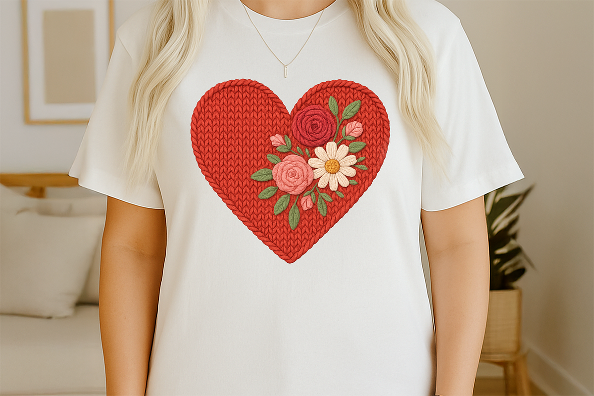 Faux Crochet Floral Heart PNG, an Object Illustration by Craftsbeefy (Photo 2 of 5)