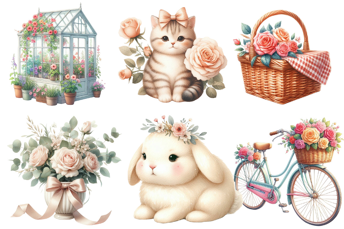 Love in the Little Cottage Clipart, an Illustration by Designworld (Photo 4 of 5)