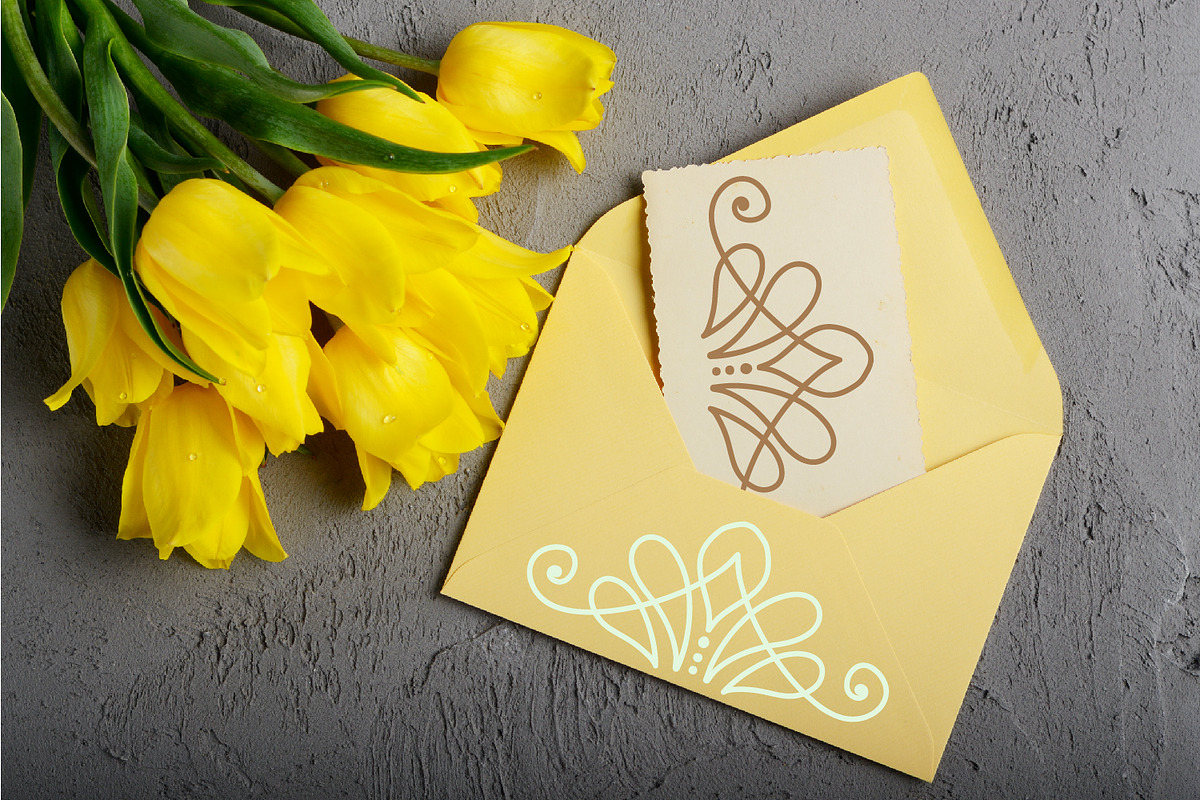 Ornament Font - Hand Drawn Swooshes preview 7